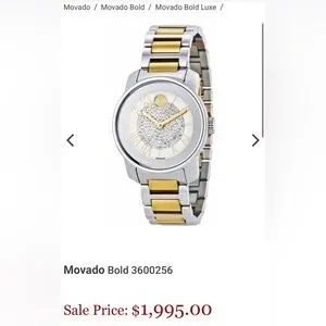 Movado Women\'s/ Unisex BOLD Luxe Two Tone Watch with Roman Index Dial NI… Movado Bold Evolution 2.0 Womens Watch with Grey Dial and  main image 3